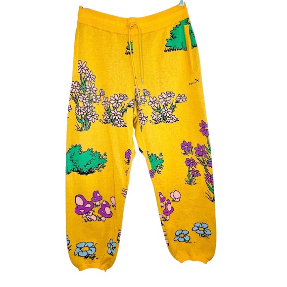 Puma Fenty Smurfs Knit Sweatpants Large Floral Streetwear...